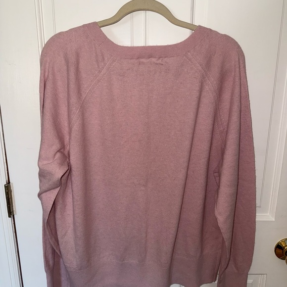 Banana Republic Soft Pink Wool Cashmere Blend Crew Neck Sweater - Picture 3 of 3